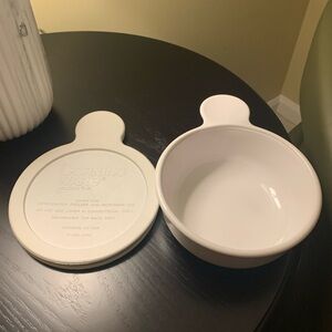 Corningware White Ceramic grab it  Bowl with Lid